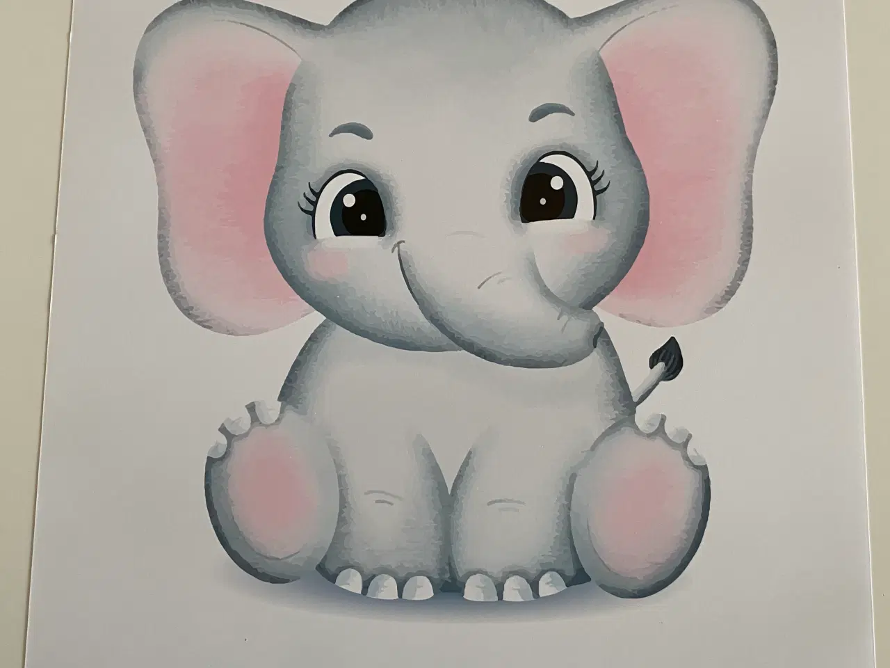 Billede 1 - Børneplakat med elefant 40x50