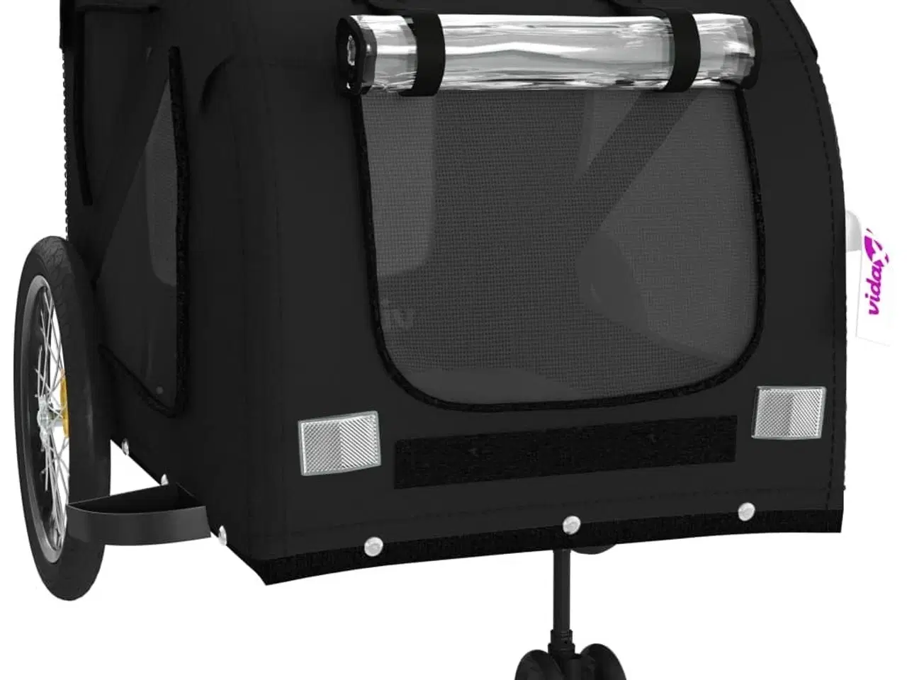 Billede 5 - Cykeltrailer til kæledyr oxfordstof og jern sort