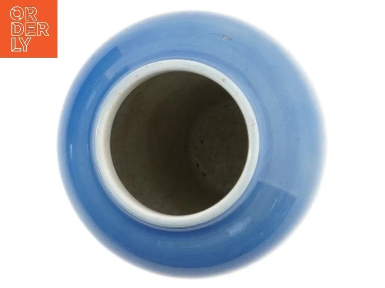 Billede 2 - Blå vase med fuglemotiv. IRMA (str. 16 cm) fra Aluminia