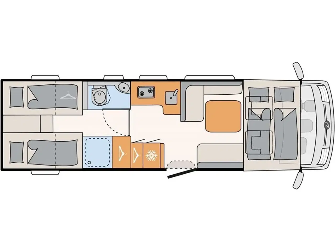 Billede 2 - 2026 - Dethleffs XL Family   En luksus vinteroptimeret feriebolig til 5 personer, 180 hk