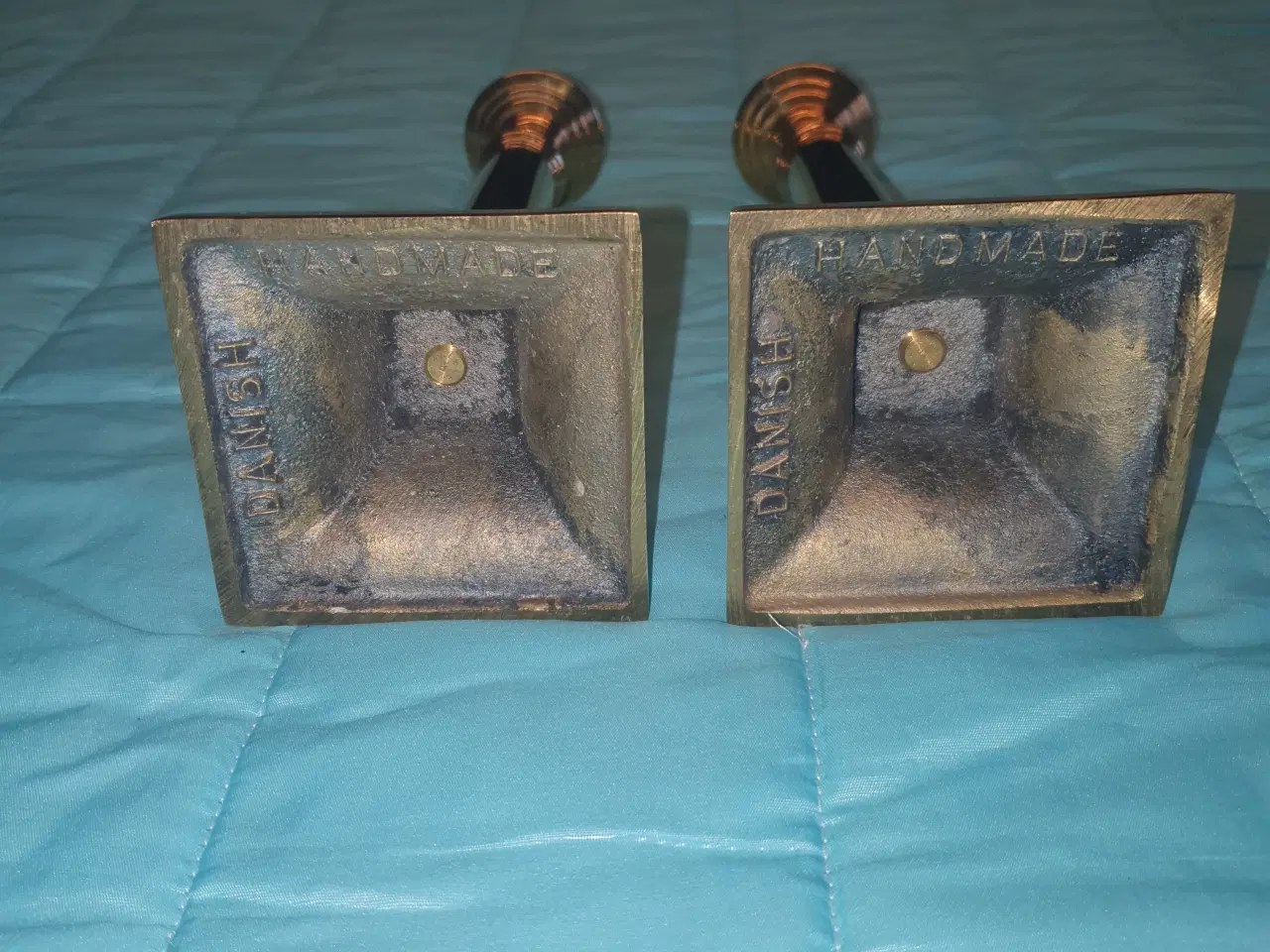 Billede 4 - Dansk håndlavede messinglysestager