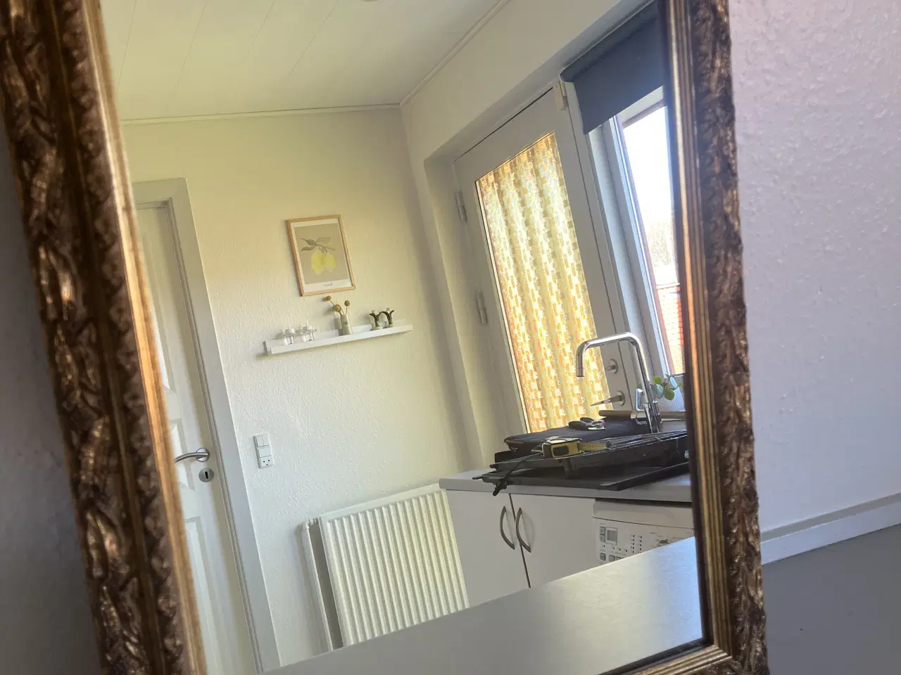 Billede 1 - Gammel antik spejl.