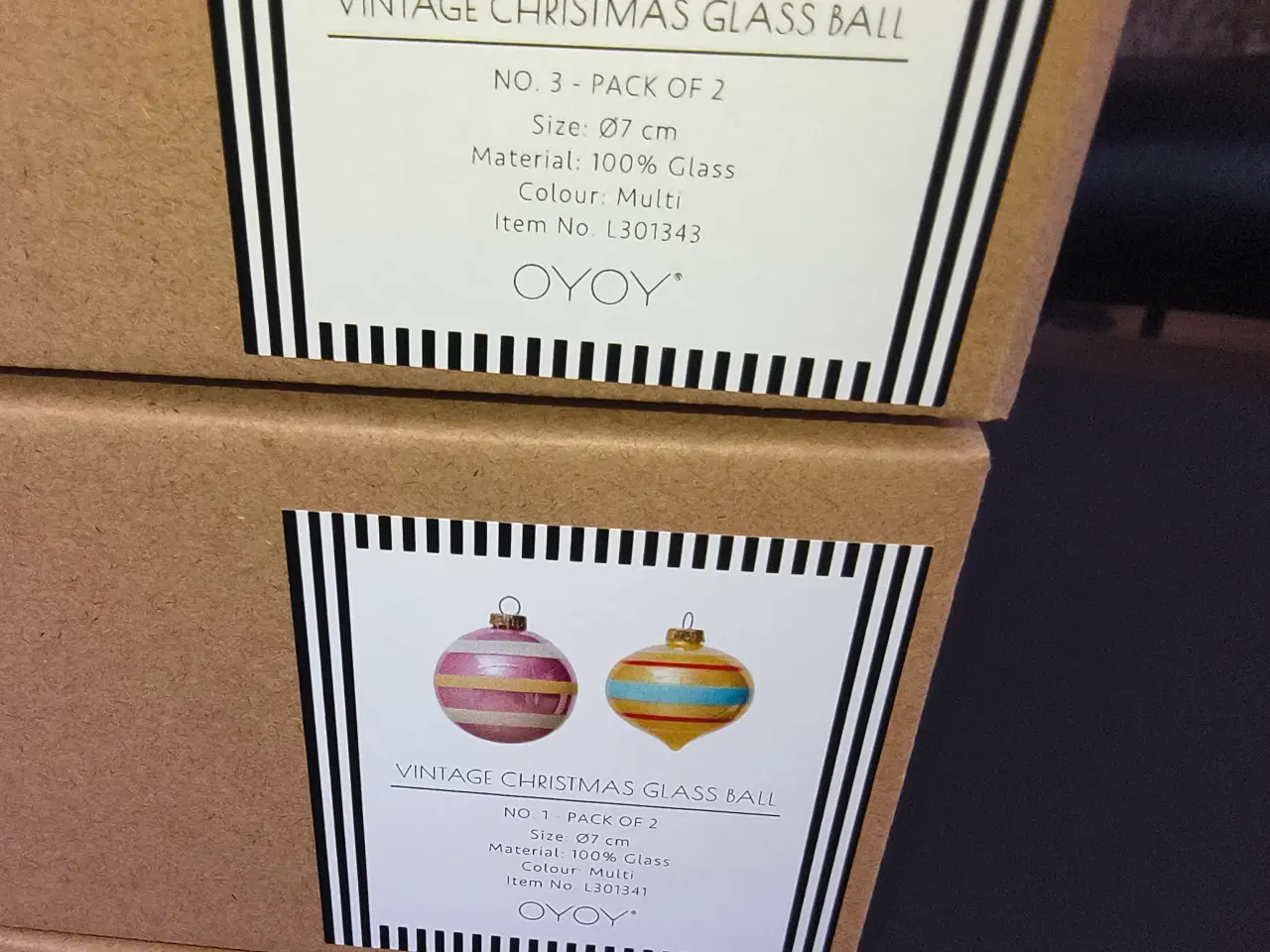 Billede 1 - 6 smukke julekugler fra OYOY