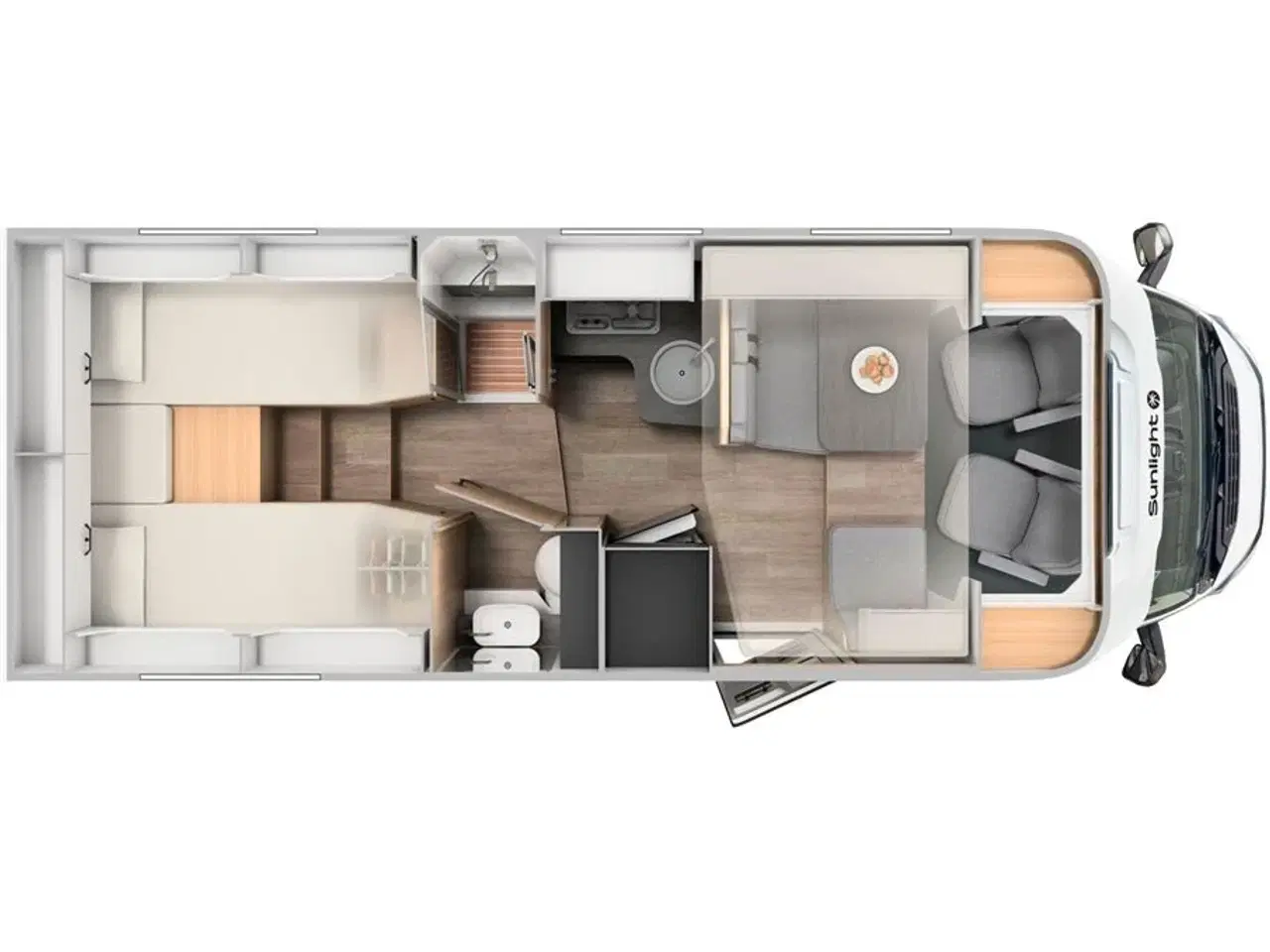 Billede 2 - 2026 - SunLight T 68 Adventure   Delintegreret i Adventure udgave, med L-siddegruppe, adaptiv fartpilot og automatgear