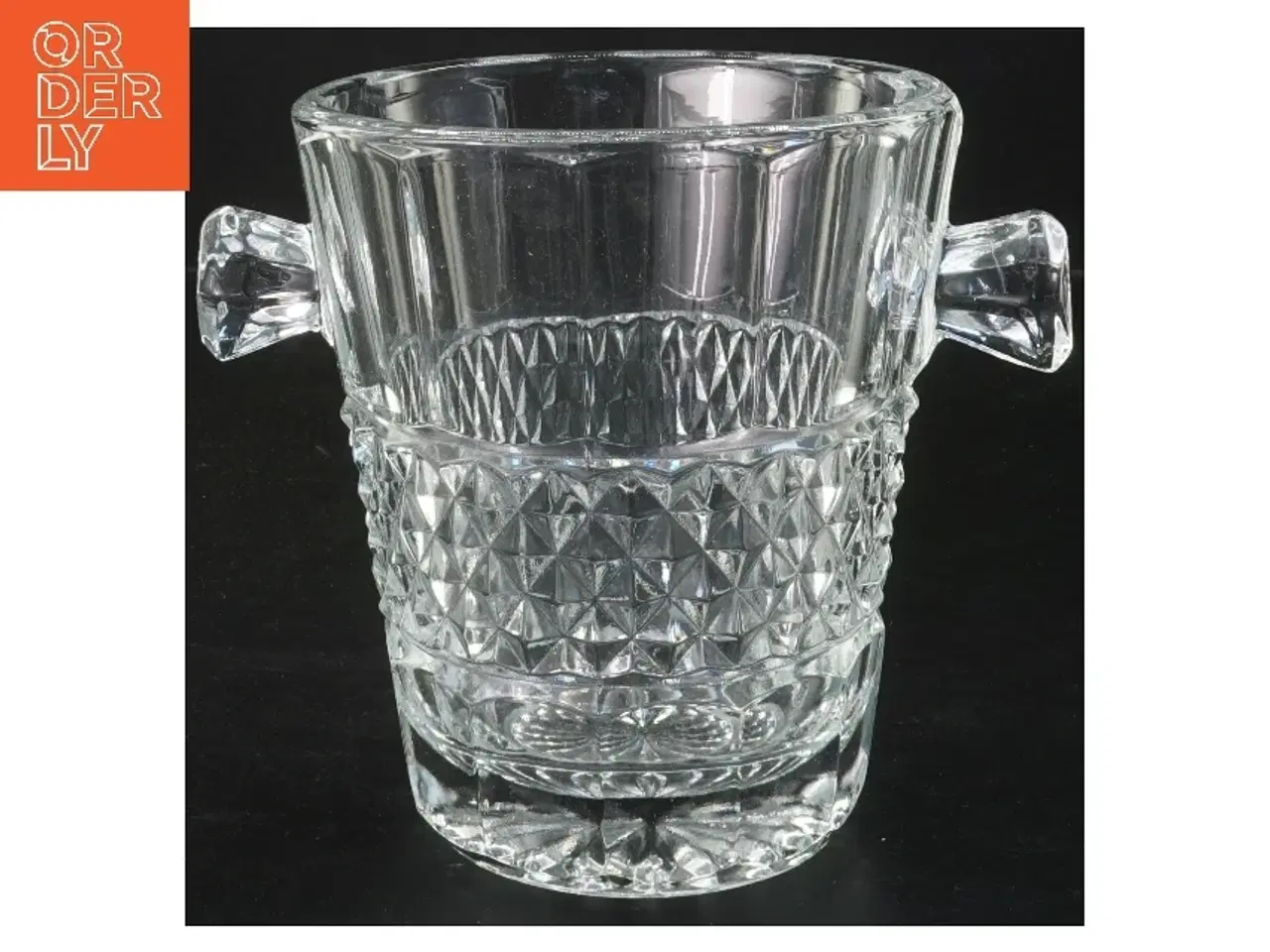 Billede 1 - Glas isspand med håndtag (str. Ø 12,5 cm længde 14 cm)