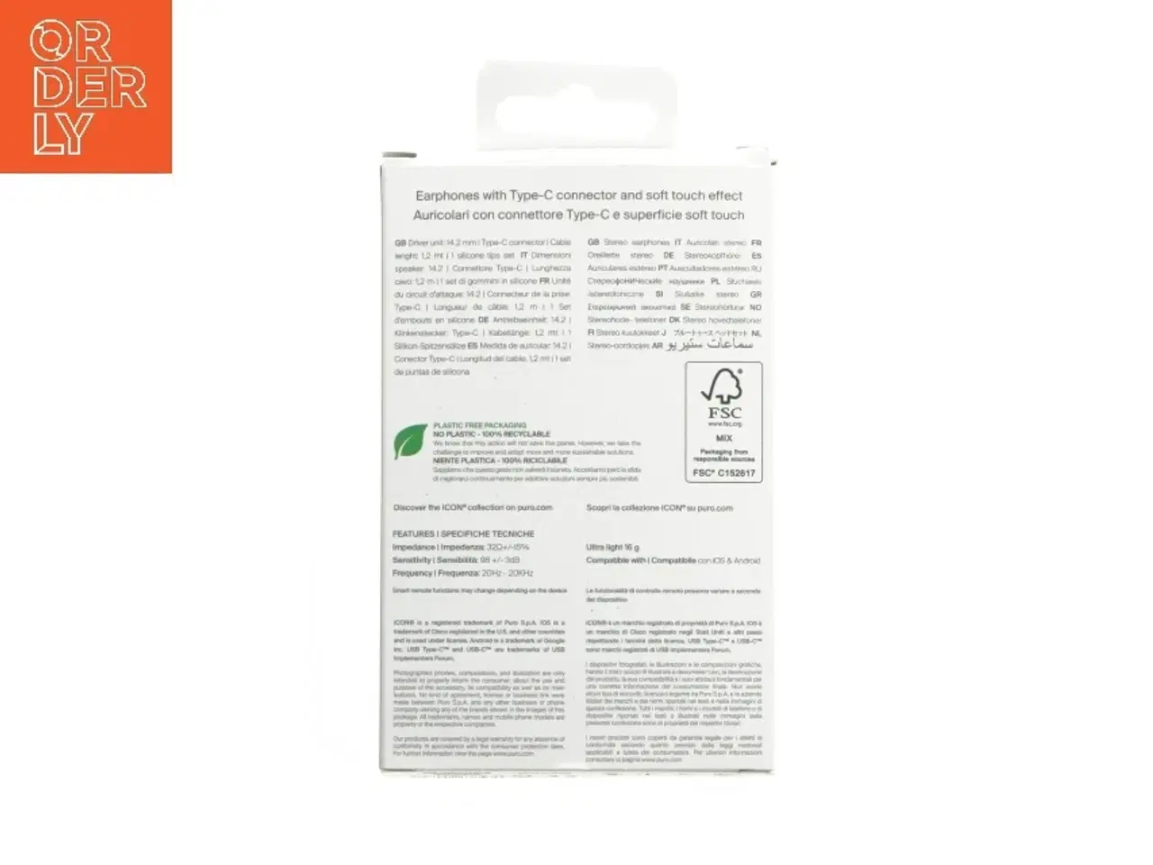 Billede 3 - Puro ICON Type-C øretelefoner fra Puro (str. 13x8 cm)
