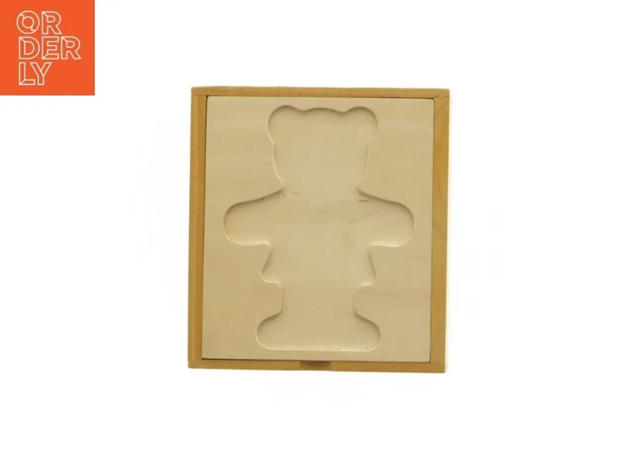 Billede 4 - Puslespil i træ med tøjbamser (str. 14 x 13 x 4 cm)