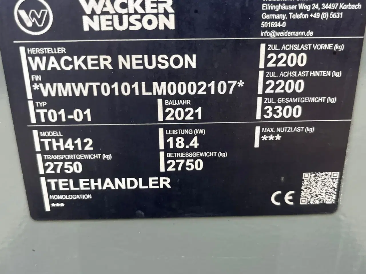 Billede 17 - Wacker Neuson TH412 Velholdt lille teleskoplæsser