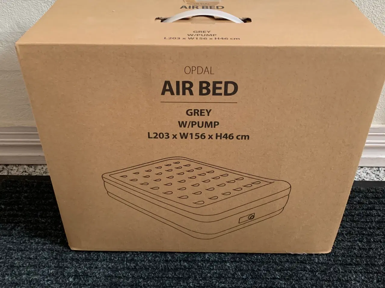Billede 1 - Stor luftmadras m. pumpe