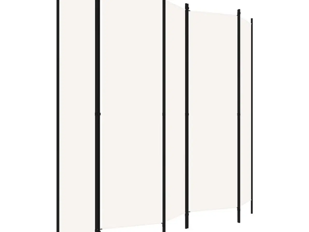 Billede 3 - 5-panels rumdeler 250x180 cm cremefarvet