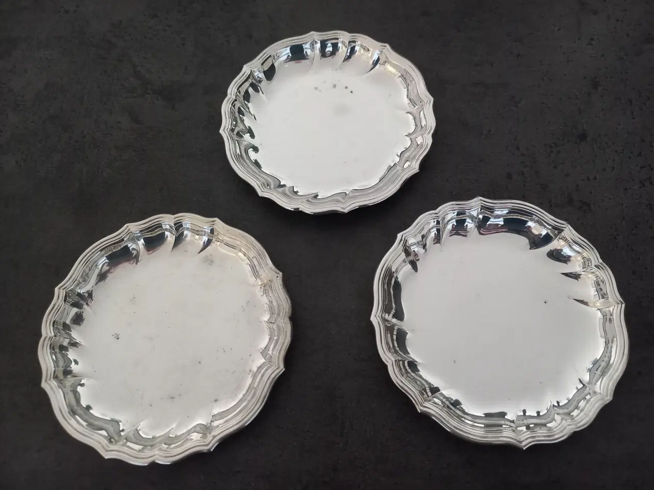 Billede 1 - Glasbakke – Sølvplet - 94 mm