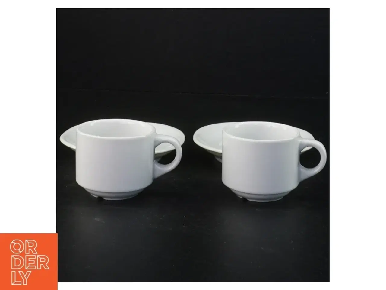 Billede 5 - Hvide expresso porcelæns kopper med underkopper fra Pillivuyt (str. Underkop 12 x 12 x 2 cm kop 8 komma 5 x 6 komma 5 x 5 cm)