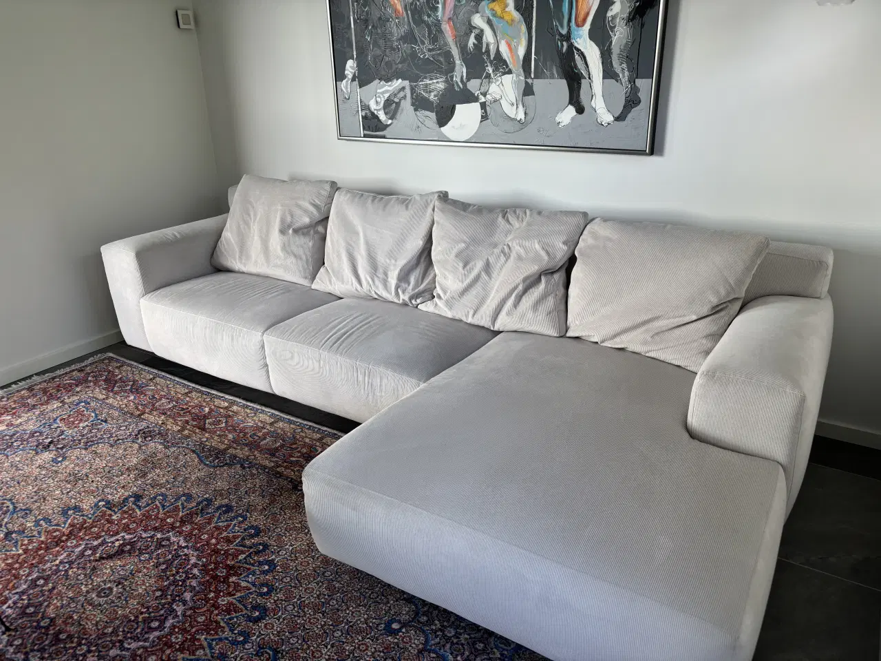 Billede 2 - Sofa med højrevendt chaiselong 