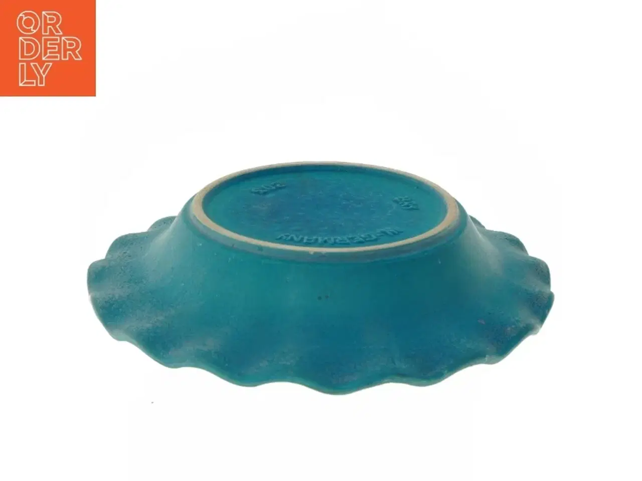 Billede 2 - Rillet keramisk dekorationsskål fra Bay (str. Ø 28 cm)