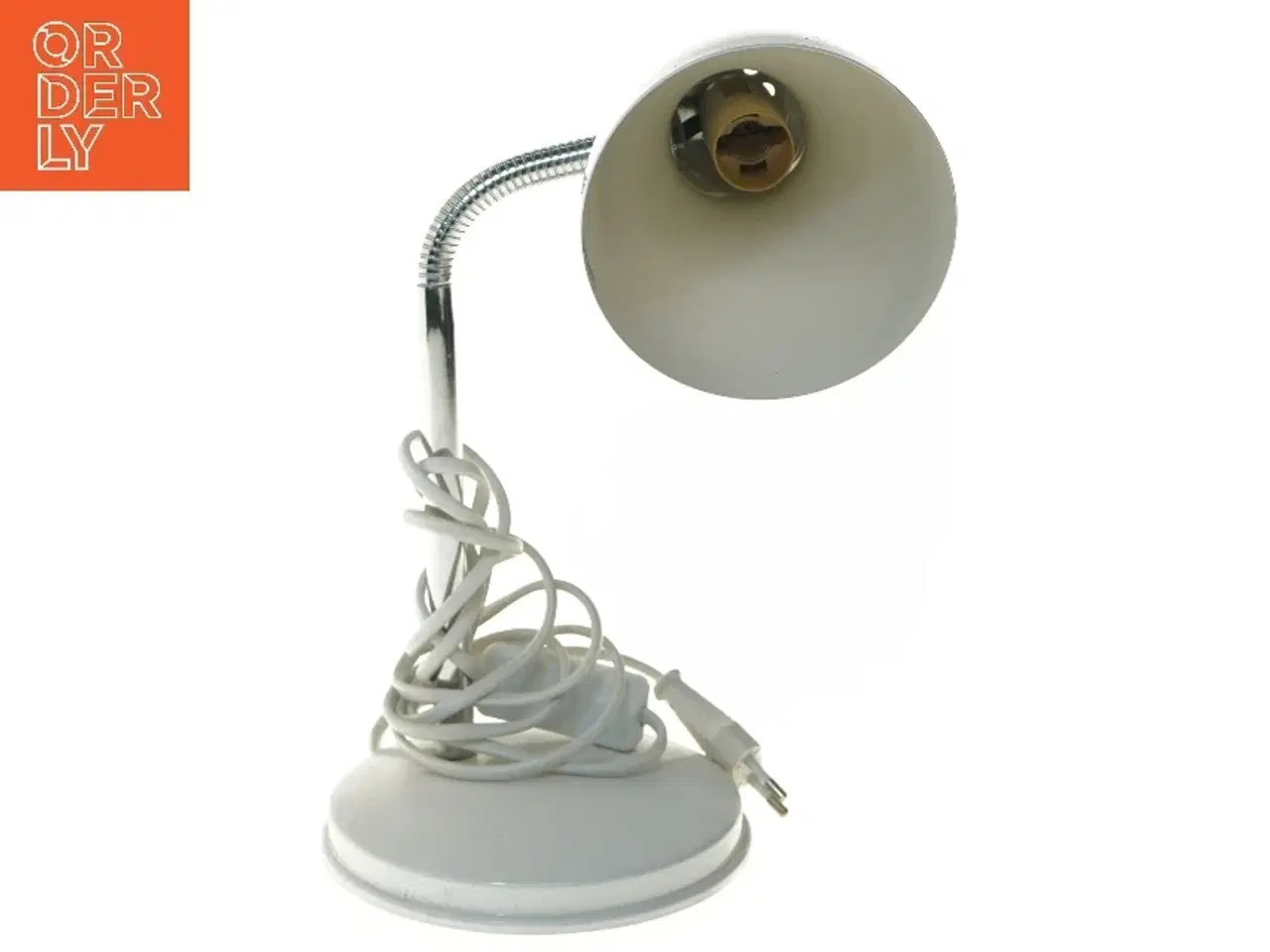 Billede 3 - Hvid bordlampe (str. 34,5 cm)