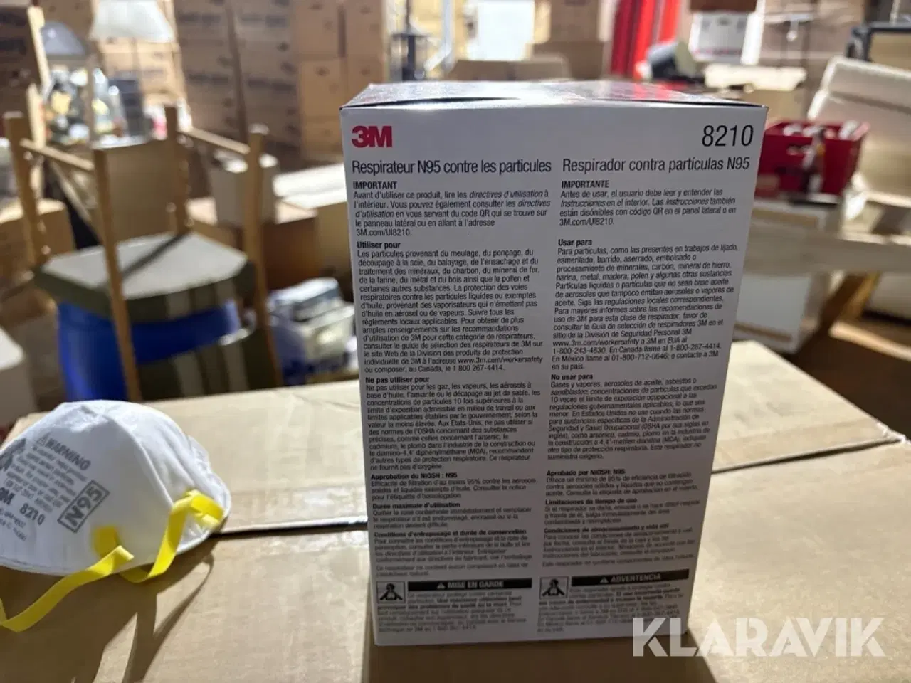 Billede 3 - Støvmasker 1 Palle 3M N95 6720 styk