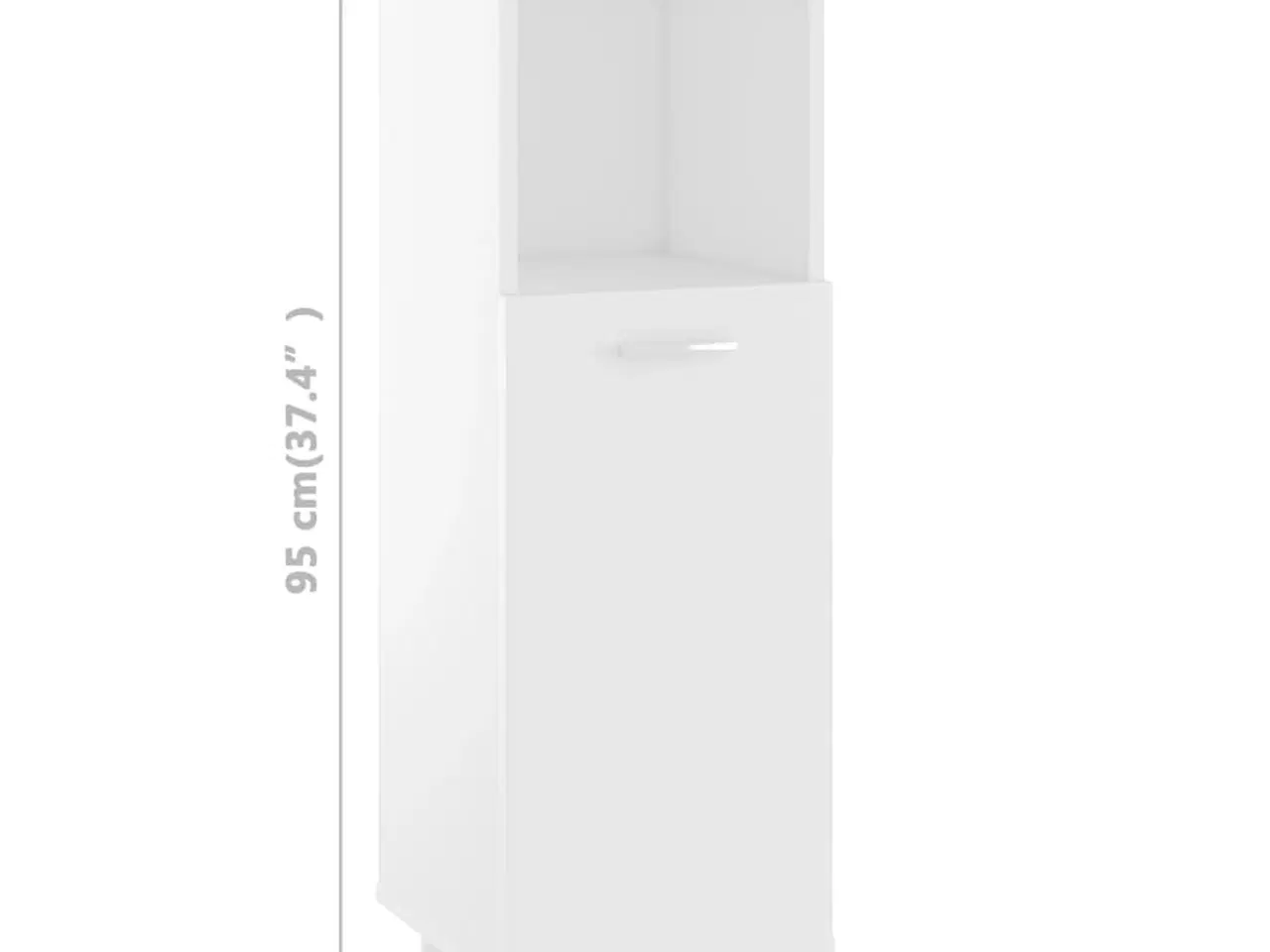 Billede 8 - Badeværelsesskab 30x30x95 cm konstrueret træ hvid