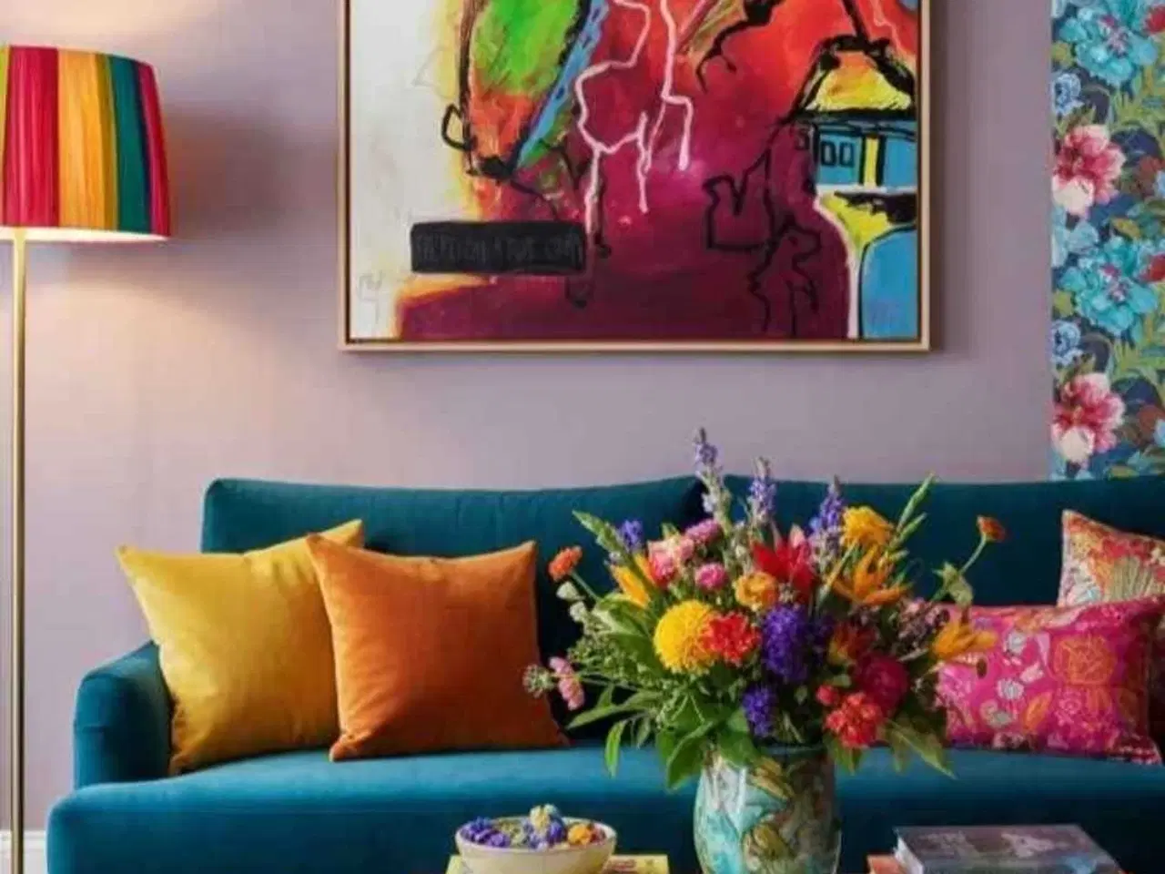 Billede 1 - Flot stort maleri fra MARK