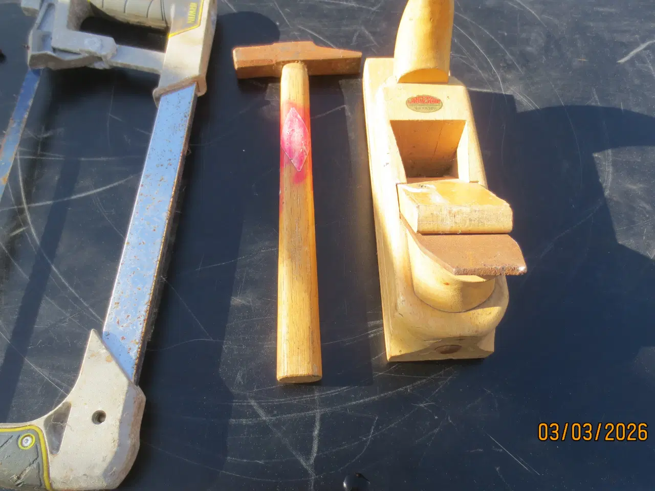 Billede 5 - 4 stk Håndværktøj Lægt hammer Høvl Bænkhammer 