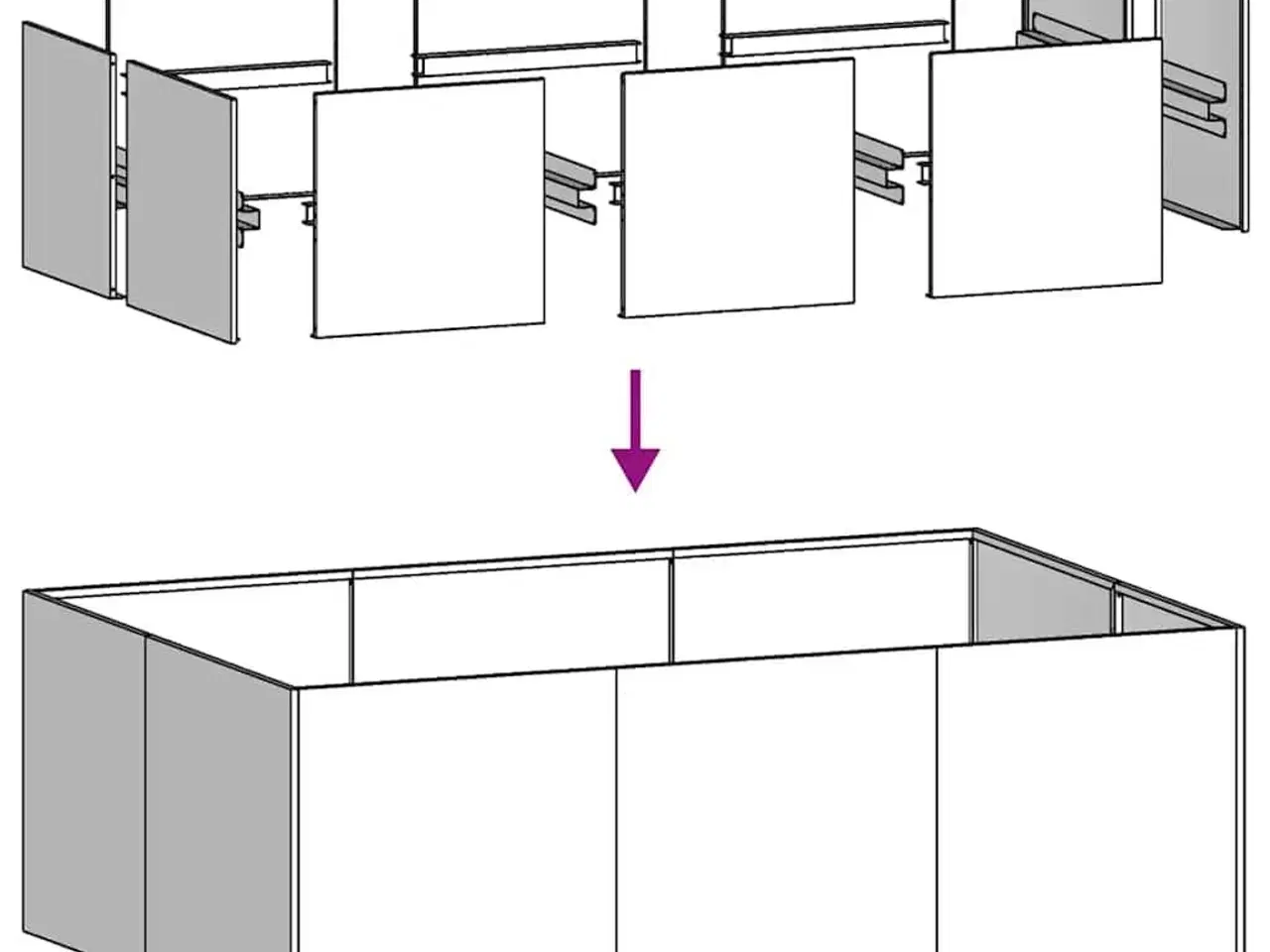 Billede 7 - Plantekasse rustfarvet 120x80x40 cm forvitringsstål