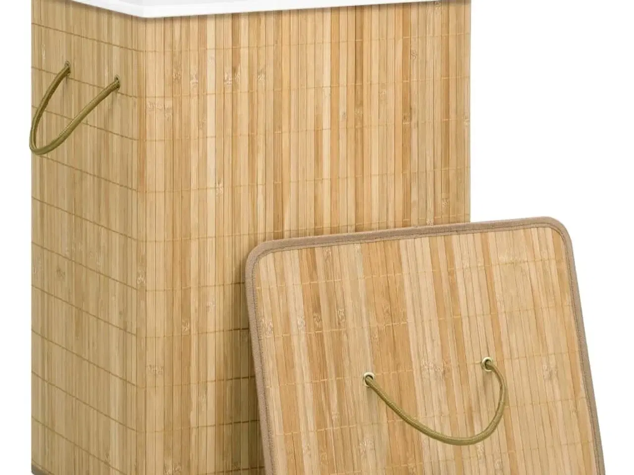 Billede 3 - Vasketøjskurv med 2 rum 72 l bambus