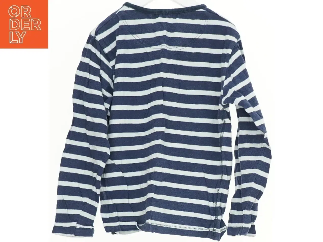 Billede 2 - Stribet langærmet trøje med knapper fra Coop (str. 128)