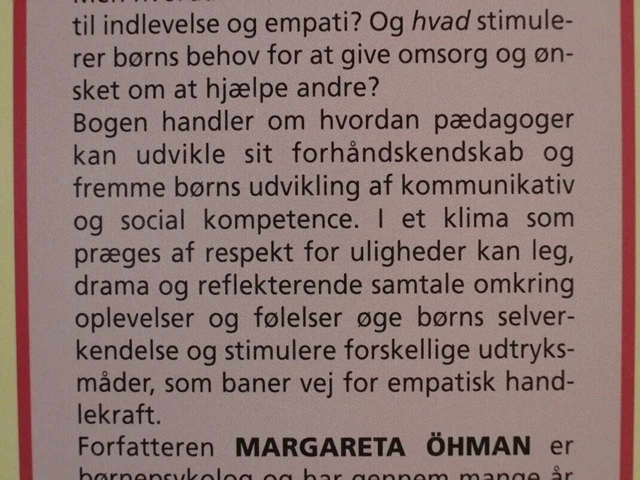 Billede 2 - empati gennem leg og sprog, af margareta öhman, em