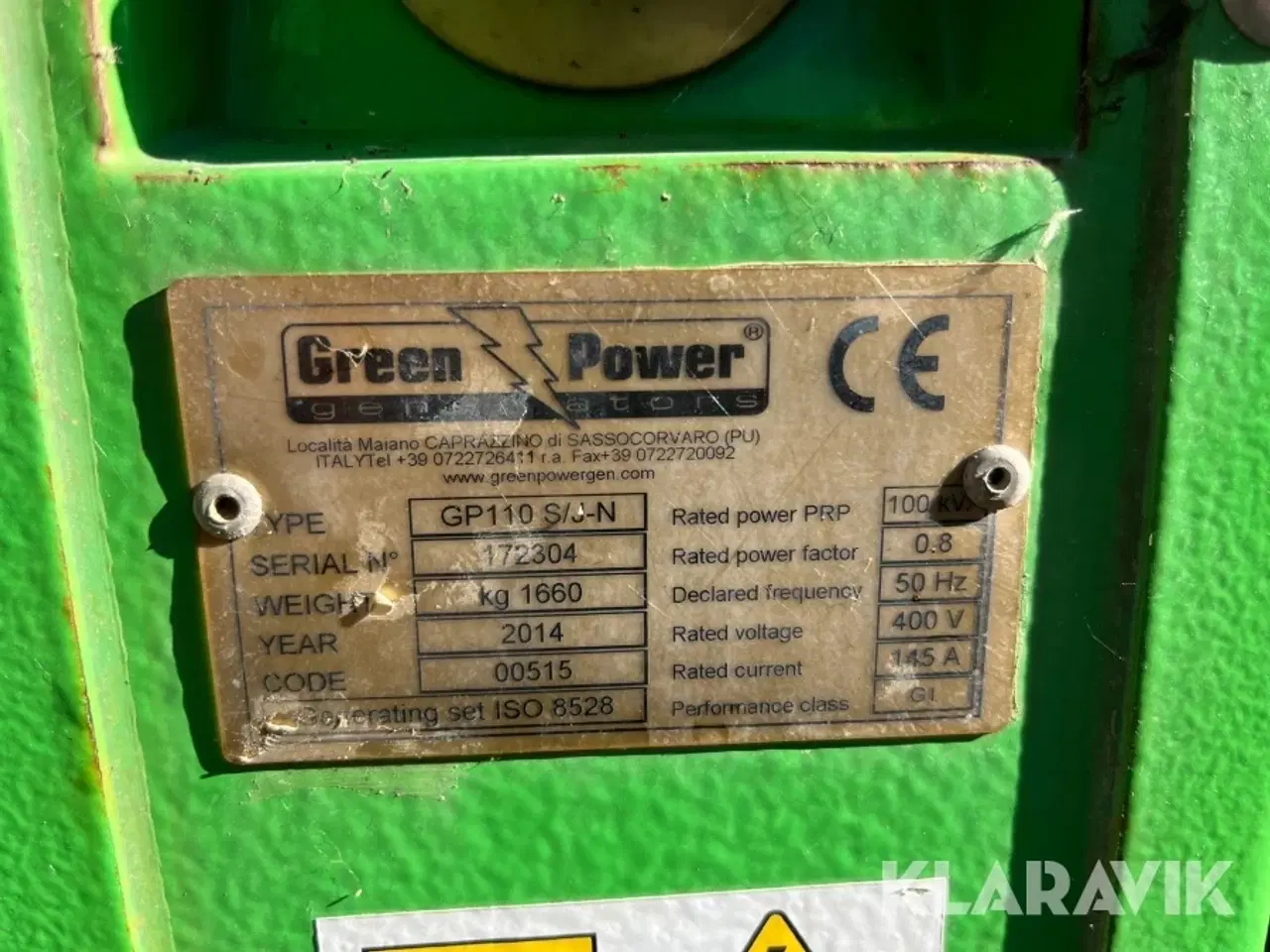 Billede 6 - Generator Green Power GP110 S/J-N 100KVA