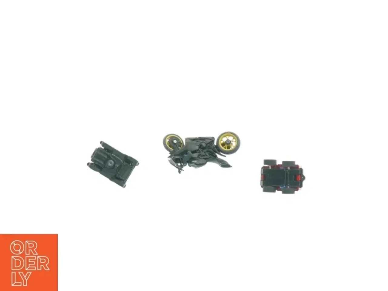 Billede 3 - Små mini legetøjsbiler og motorcykel (str. 3 x 2 cm og 6 x 2 cm)