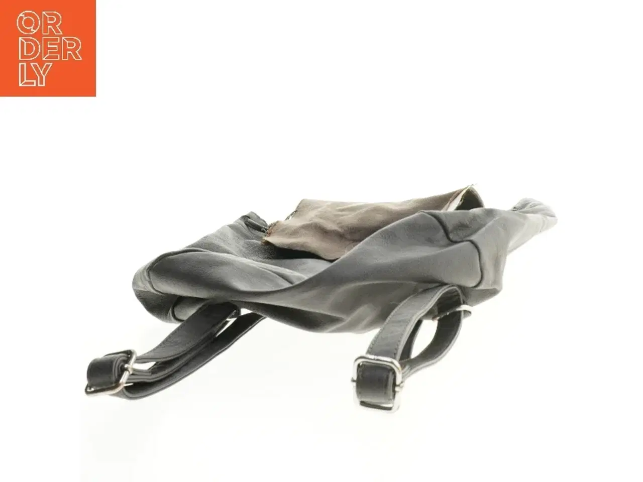 Billede 2 - Grå skuldertaske i læder