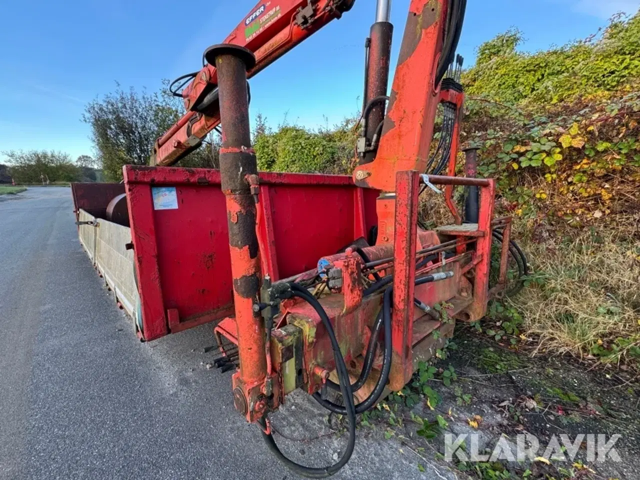Billede 4 - Flad ladkasse med kran Fassi F105 23