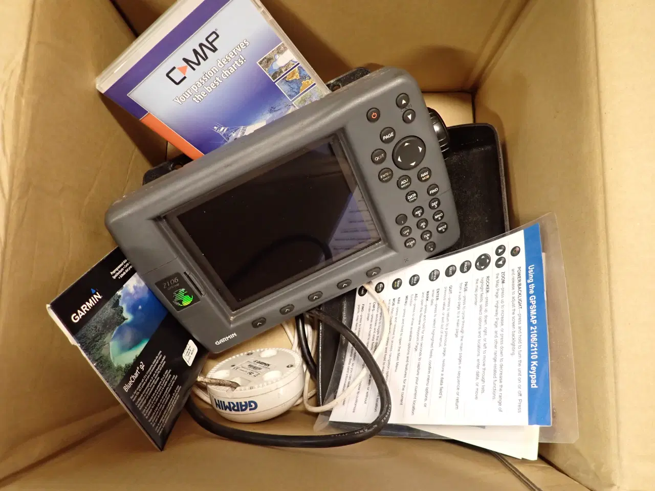 Billede 1 - Garmin GPSMAP 2106 kortplotter, antenne og kort