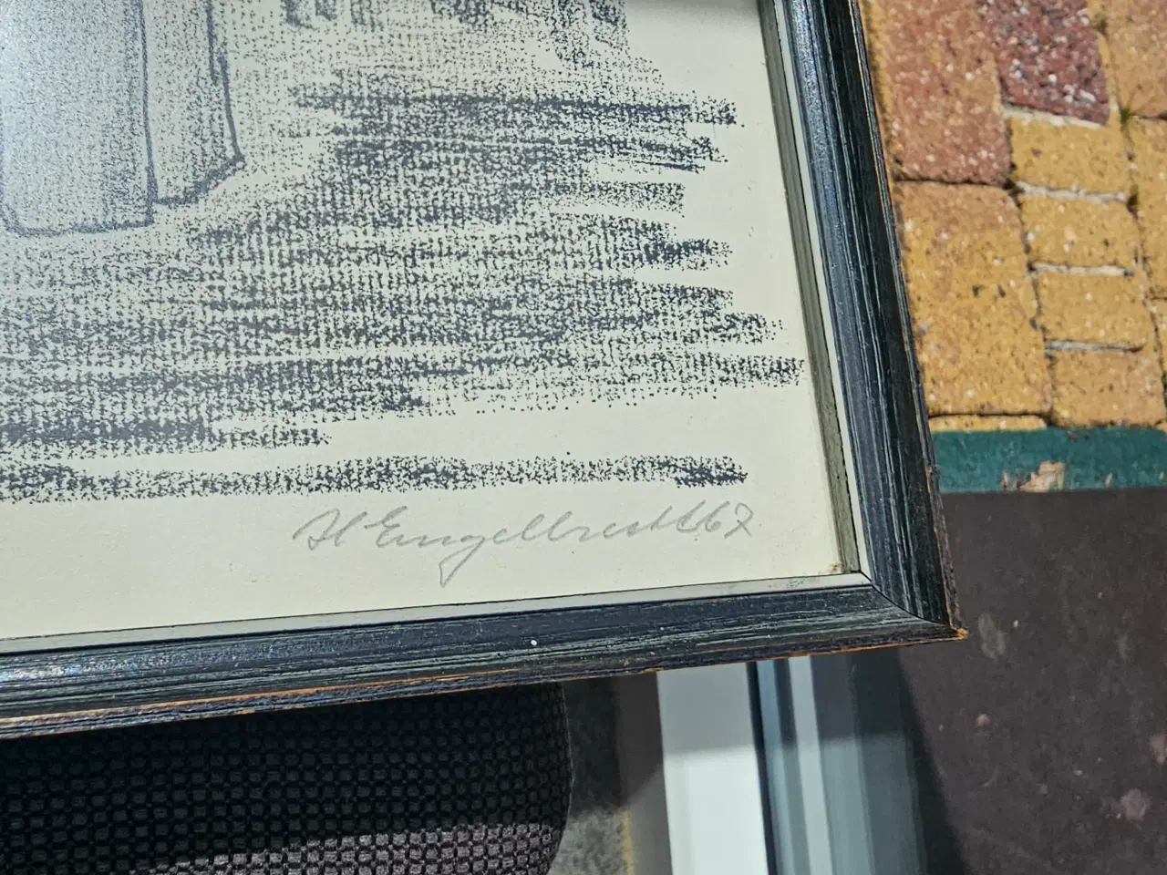 Billede 4 - H Engelbrecht - Kunstner-Fad-Maleri-Relief- Byd