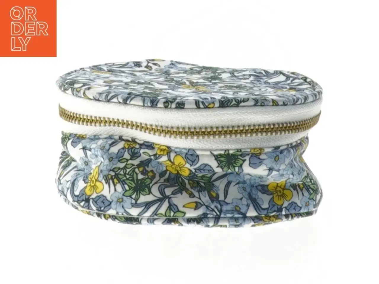 Billede 5 - Blomstret smykkepose fra Søstrene Grene (str. Ø 11 cm)