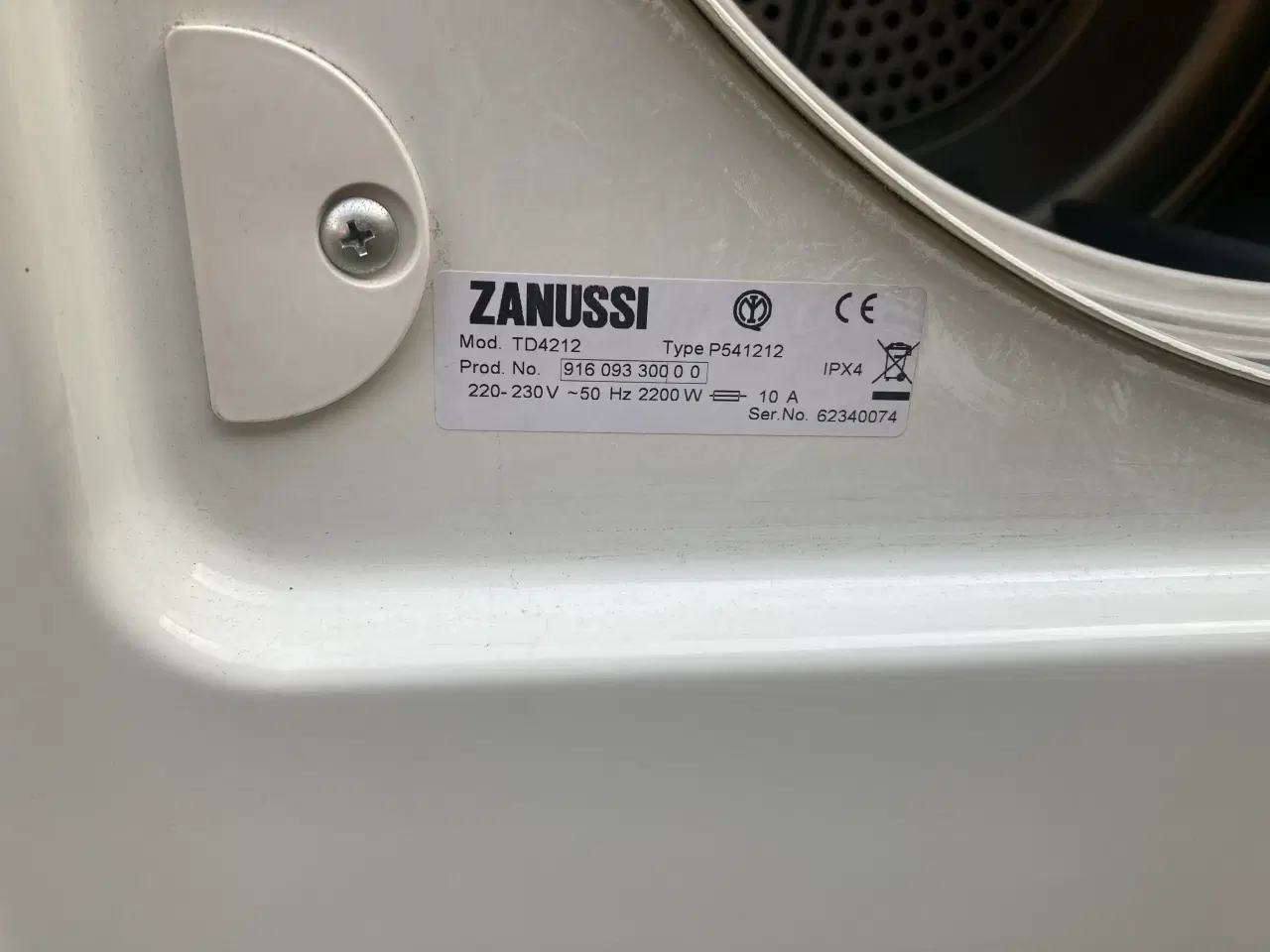 Billede 3 - Tørretumbler Zanussi TD4212