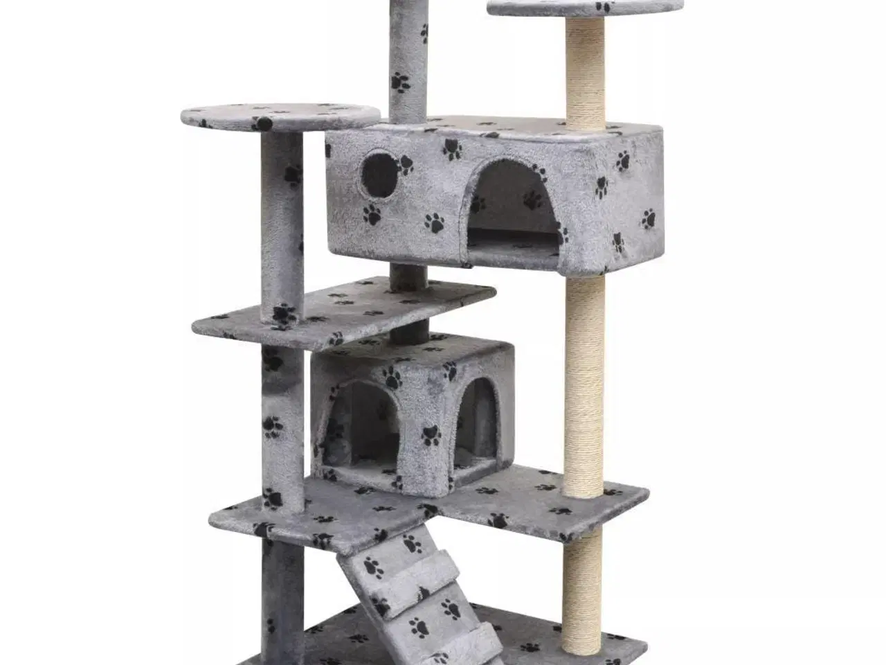Billede 1 - Kradsetræ med sisal til katte 125 cm poteprint grå