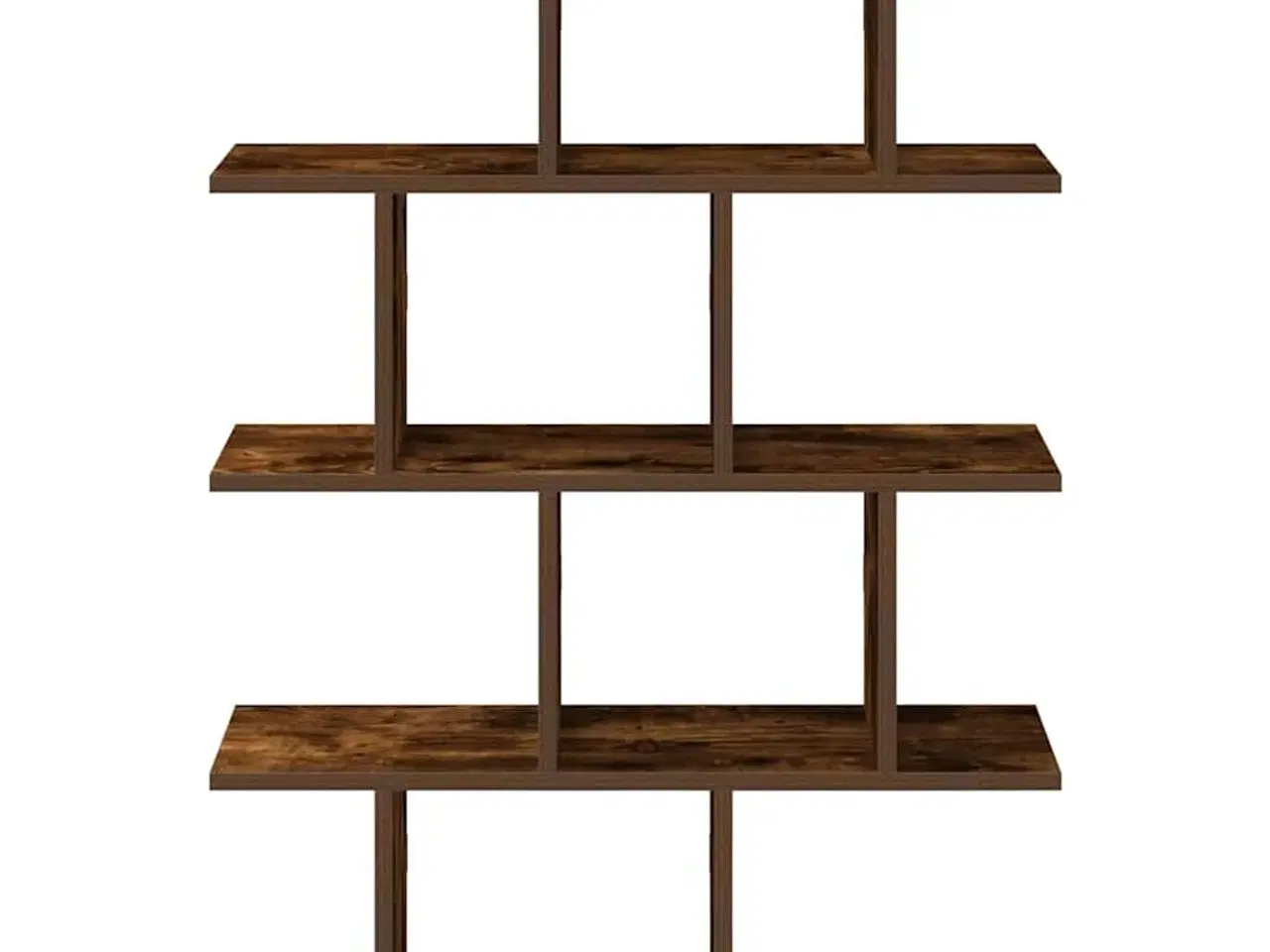 Billede 4 - Vægreol med 12 rum konstrueret træ røget egetræsfarve