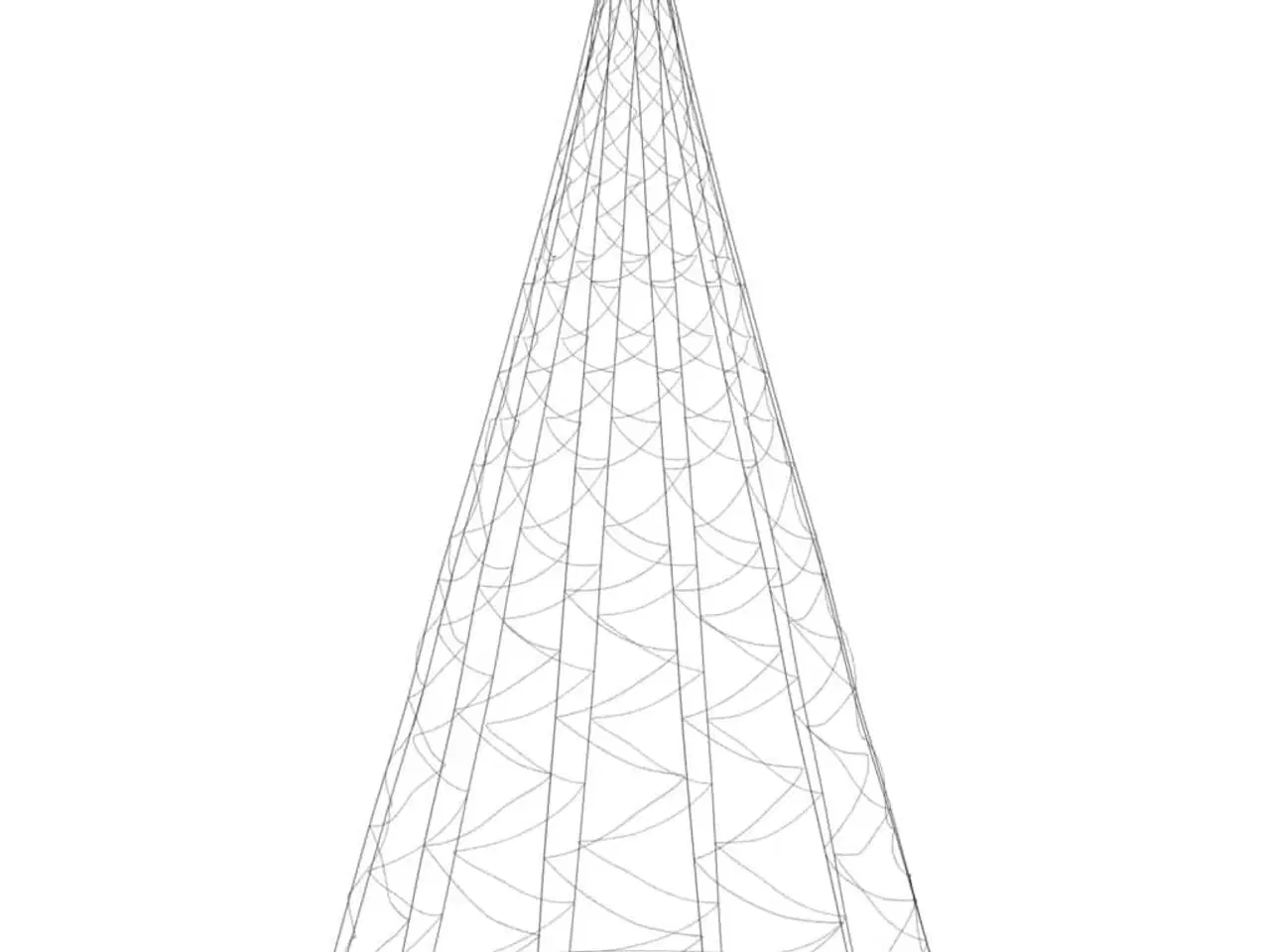Billede 2 - Juletræ til flagstang 1400 LED'er 500 cm varmt hvidt lys