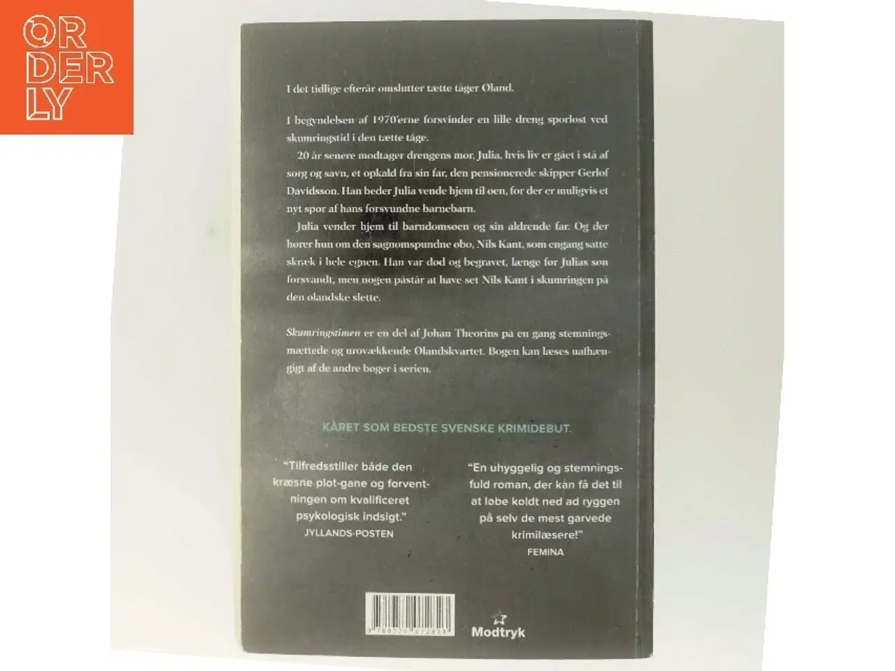 Billede 3 - Skumringstimen : krimi af Johan Theorin (Bog)