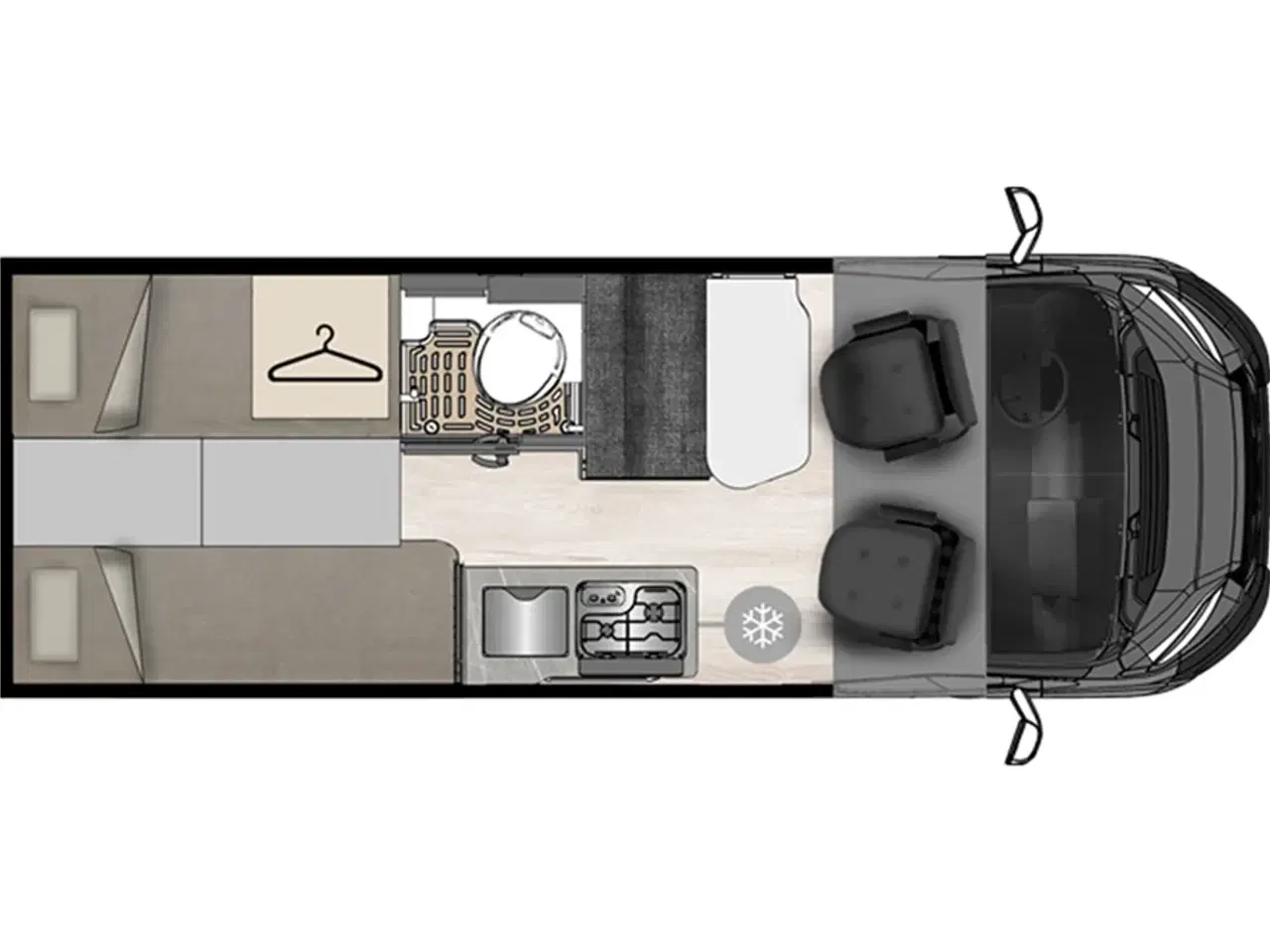 Billede 21 - 2024 - McLouis Menfys Van CS 4 Prestige   Kort model med enkeltsenge og 9. trins automatgear i den flotte Lazarote farve