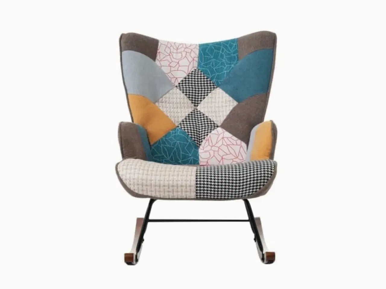 Billede 2 - Raumio patchwork læne/gyngestol med skammel