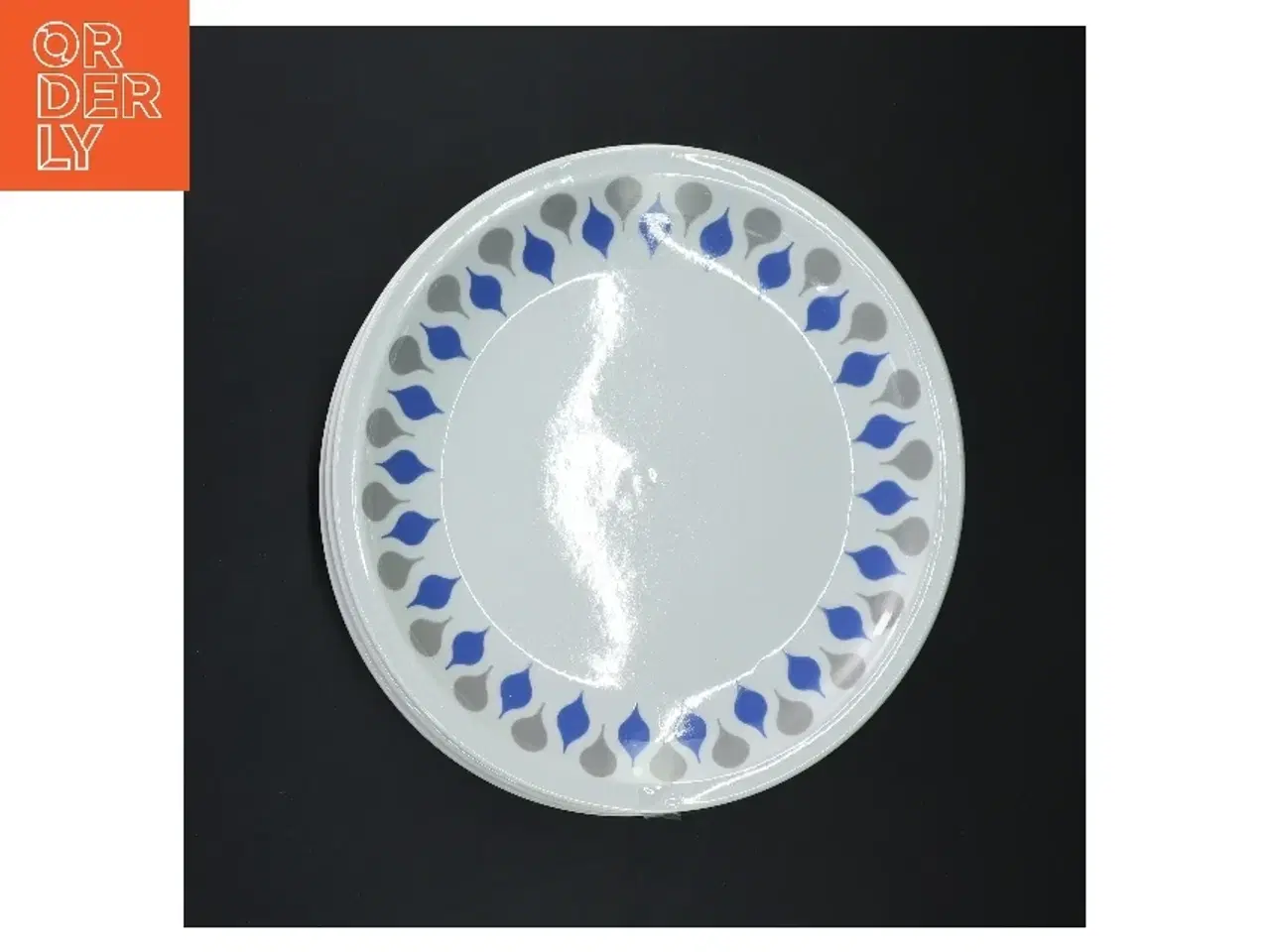 Billede 2 - Blå dråbe fra lyngby porcelæn Sæt af 4 middagstallerkener (str. 4 styk, ø 21 cm)