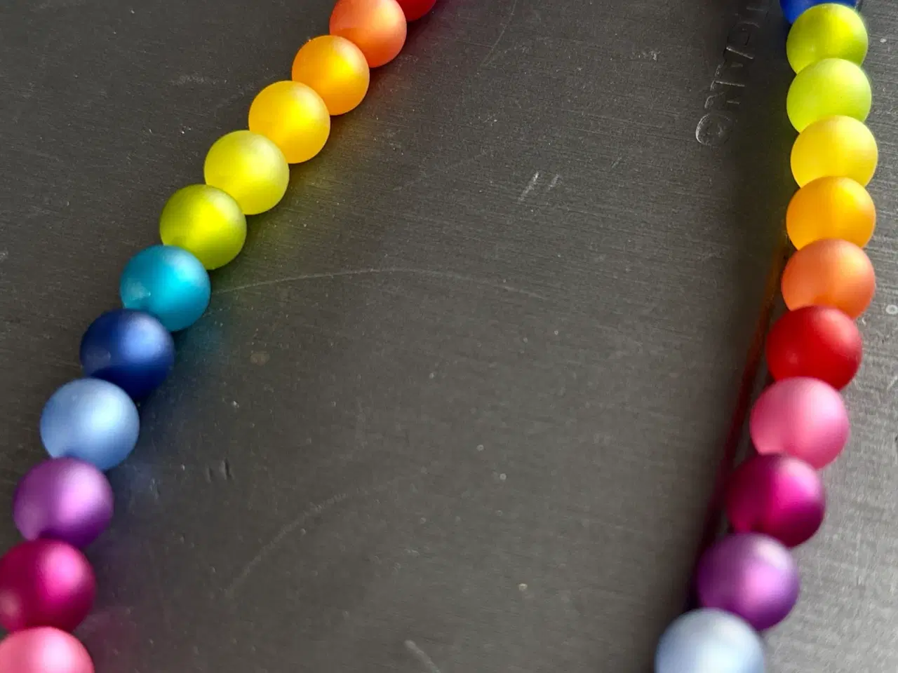 Billede 2 - Halskæde glasperler mat