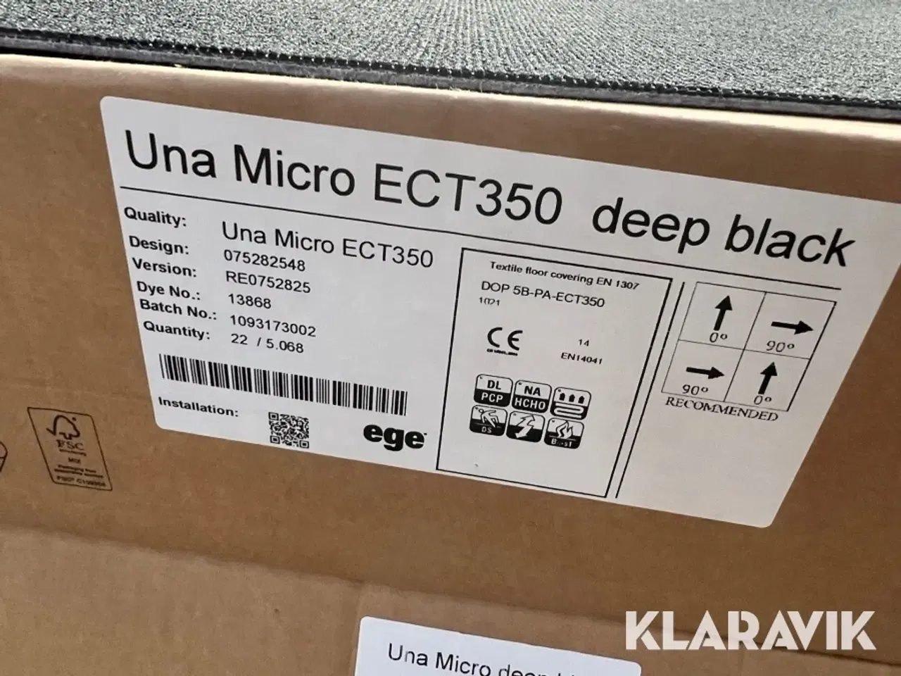 Billede 4 - Tæppefliser Ege Deep Black 33,9 kvadratmeter