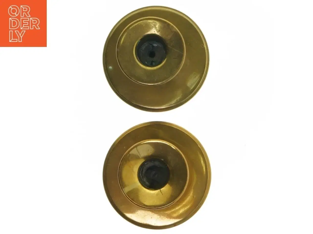 Billede 3 - Messing lysestager, sæt af 2 (str. 8,5 cm)