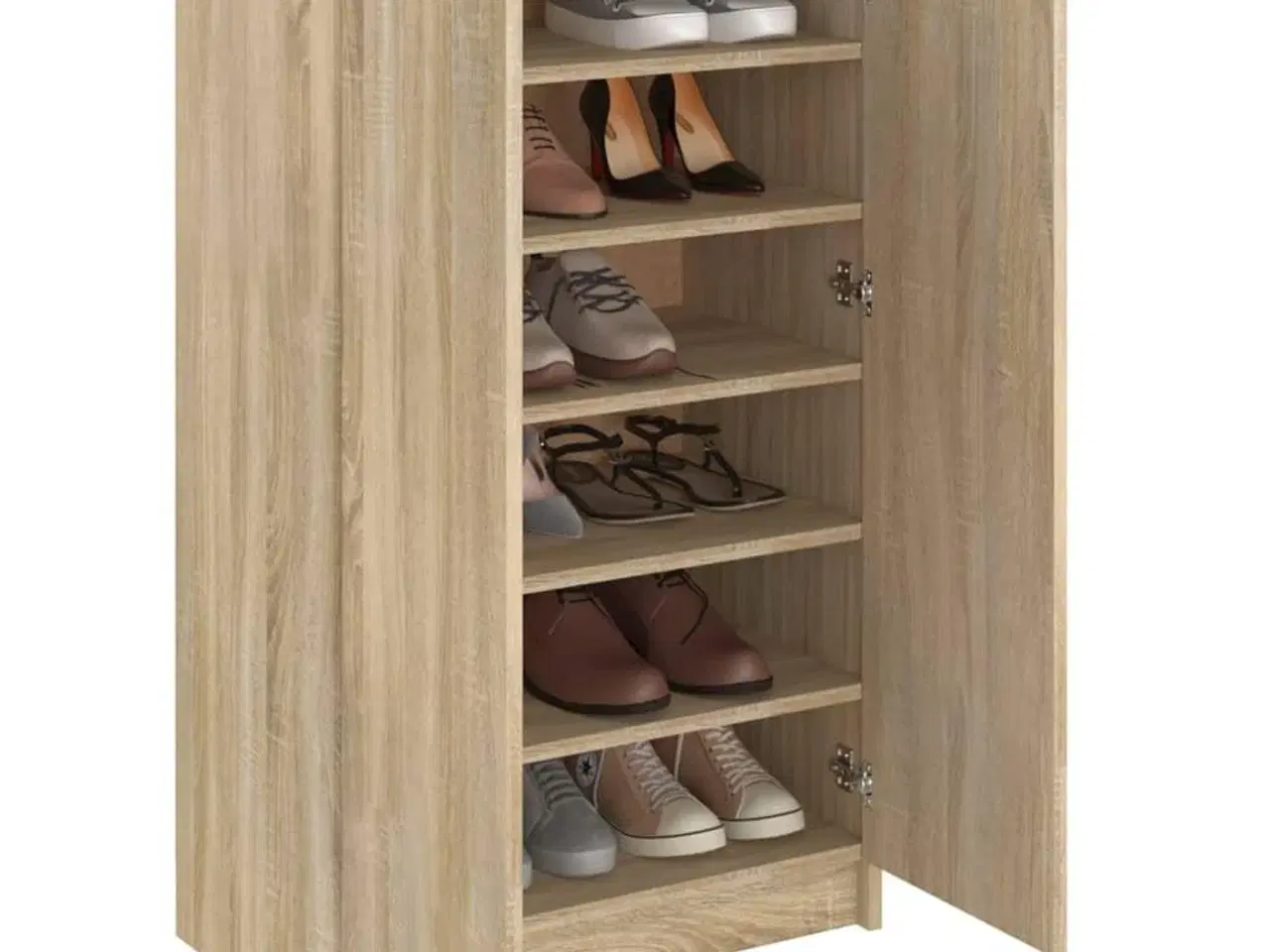 Billede 4 - Skoskab 59x35x100,5 cm konstrueret træ sonoma-eg