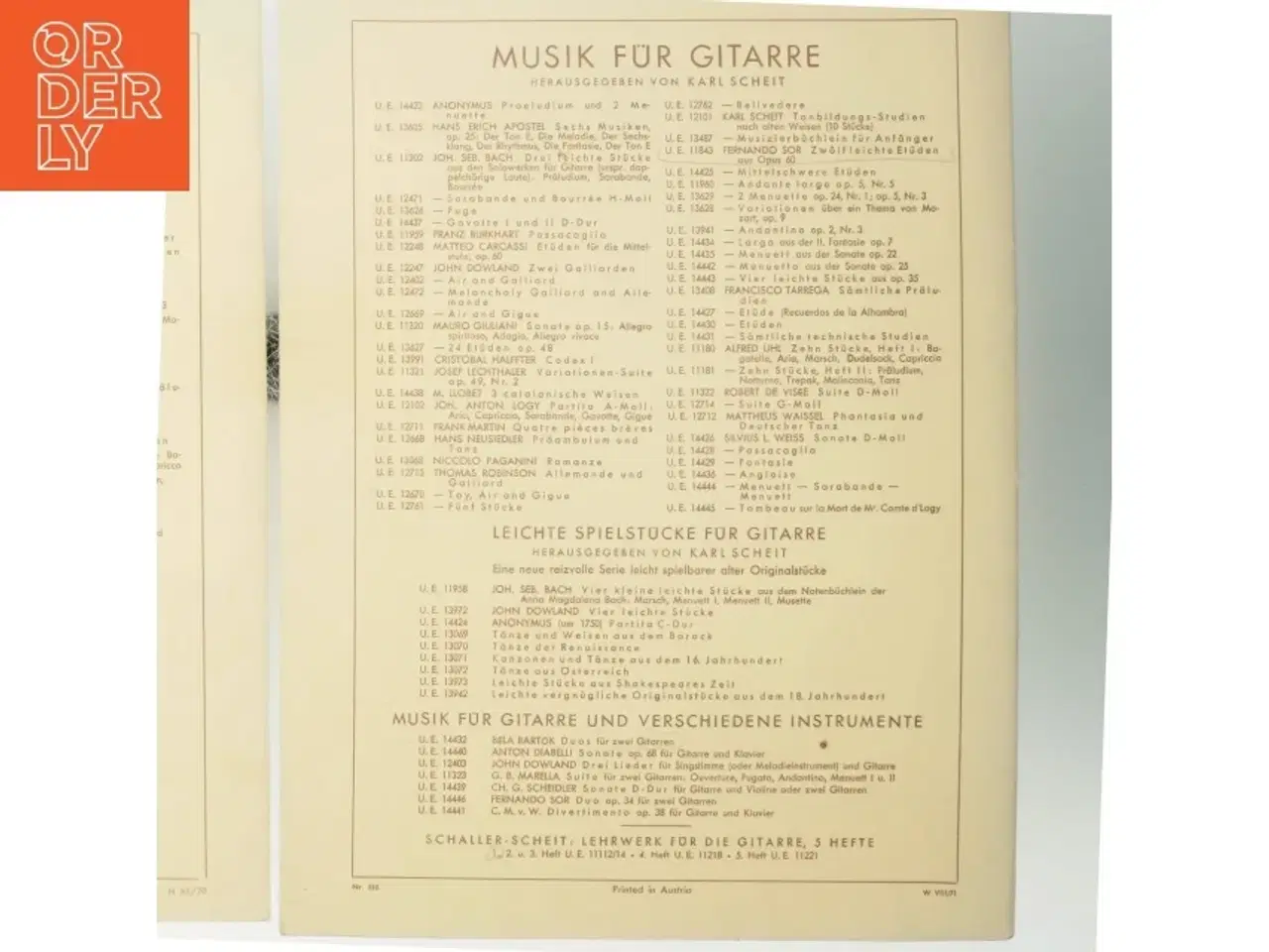 Billede 3 - Noder til guitar fra Universal Edition