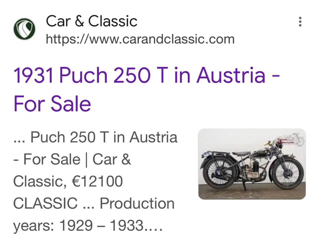 Billede 7 - Puch 250 T årg. 1929 med håndgear 