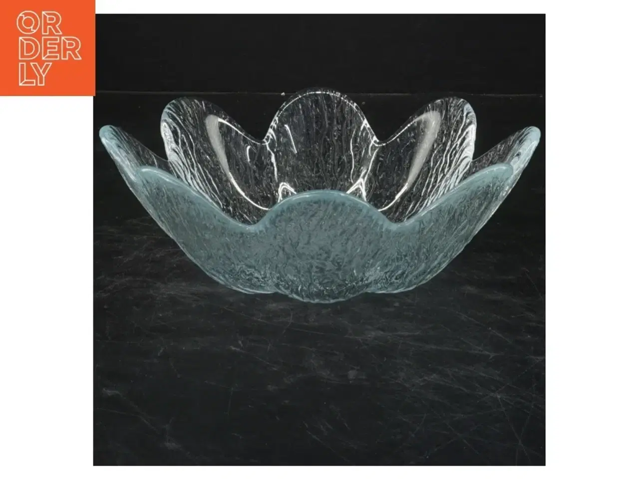 Billede 1 - Glas skål - koral fra Holmegaard (str. 8x20 cm)