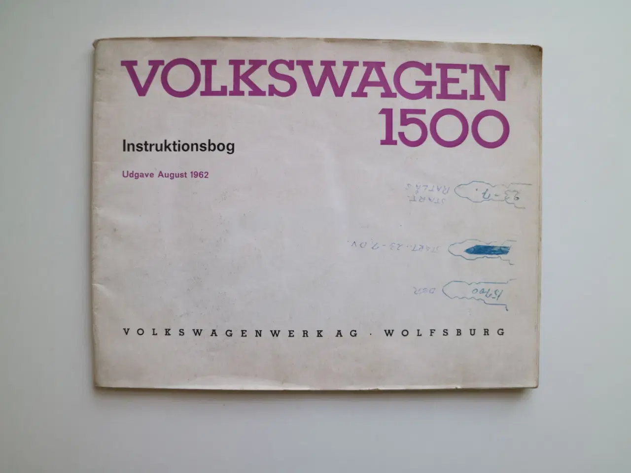 Billede 1 - Instruktionsbog - VW 1500 - 1962